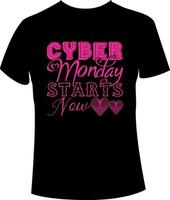 conception de t-shirt cyber lundi vecteur