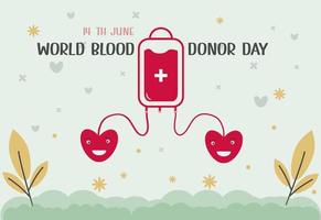 bannière de la journée mondiale du donneur de sang vecteur