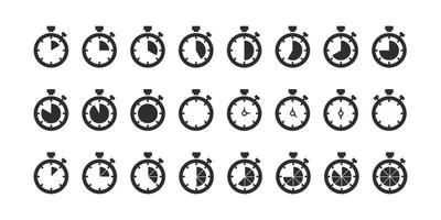 jeu d'icônes de compte à rebours. illustration vectorielle isolée. vecteur