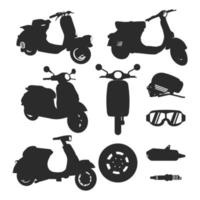 vecteur de silhouette de scooter