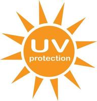 logo et icône de protection uv. symbole ultraviolet. signe de protection solaire. vecteur