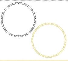 icône marine ronde. icône de cadre de corde. symbole de corde torsadée d'escalade en ligne mince.