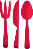 fourchette, couteau, cuillère icône. illustration vectorielle simple de coutellerie. vecteur