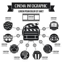 concept d'infographie de cinéma, style simple vecteur