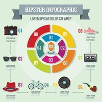 concept d'infographie hipster, style plat vecteur