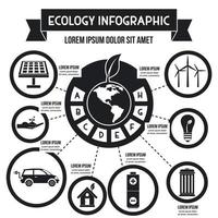 concept d'infographie écologique, style simple vecteur