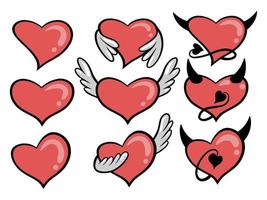 coeur clip art doodle illustration vecteur