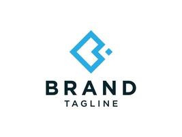 logo abstrait de la lettre initiale b. la ligne bleue façonne le style infini isolé sur fond blanc. utilisable pour les logos d'entreprise et de marque. élément de modèle de conception de logo vectoriel plat.