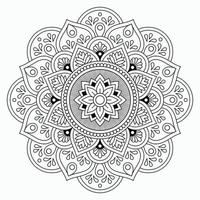 beau fond de mandala avec motif arabesque style oriental islamique arabe. style oriental isolé. page de livre de coloriage. vecteur