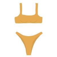 maillot de bain bikini orange vecteur