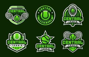 logos de sport de tennis centraux vecteur