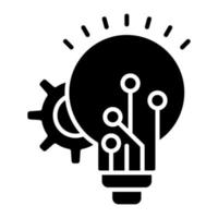 icône de glyphe d'innovation vecteur