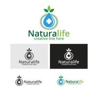 logo de la vie naturelle vecteur