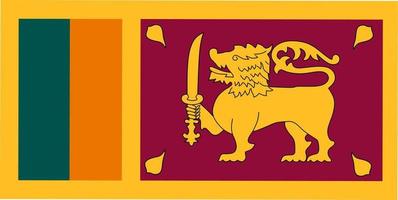 drapeau sri lanka.ceylan et officiellement la république socialiste démocratique du sri lanka vecteur