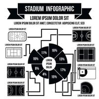 éléments infographiques du stade, style simple vecteur