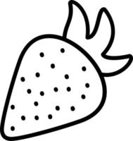 icône de ligne de vecteur de fraise