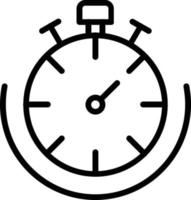 icône de ligne vectorielle chronomètre vecteur
