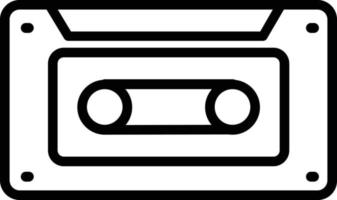 icône de ligne de vecteur de cassette