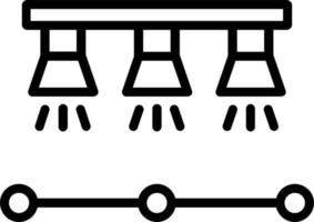 icône de ligne de vecteur de projecteur