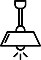 icône de ligne de vecteur de lampe de plafond