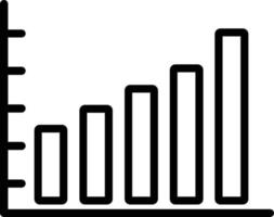 icône de ligne vecteur graphique à barres