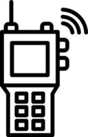 icône de ligne vectorielle walkie vecteur