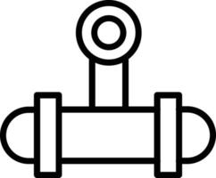 icône de ligne de vecteur de tuyau