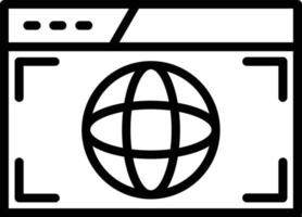 icône de ligne de vecteur de navigateur