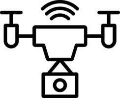 icône de ligne de vecteur de drone