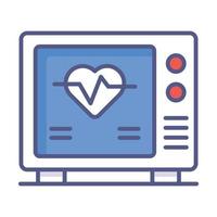 conception de concepts modernes de moniteur ecg, illustration vectorielle vecteur