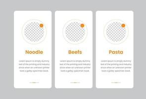 modèle de conception de kit d'interface utilisateur d'application mobile d'entreprise de restaurants vecteur