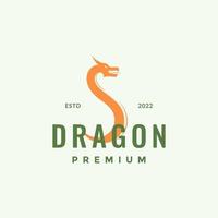 hipster coloré simple dragon logo design vecteur graphique symbole icône illustration idée créative