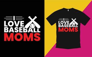 modèle de t-shirt de baseball créatif vecteur