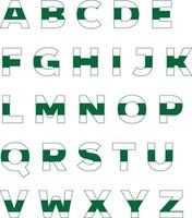 alphabet dégradé coloré vecteur