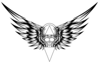 ailes d'ange illustration vectorielle vintage