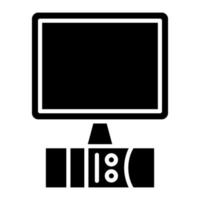 icône de glyphe d'ordinateur vecteur