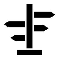 icône de glyphe de signe de direction vecteur