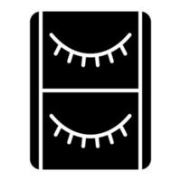 icône de glyphe de cils vecteur