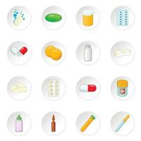 ensemble d'icônes de médicaments médicaments vecteur