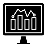 icône de glyphe d'analyse vecteur