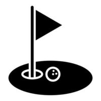 icônes de glyphe de golf vecteur