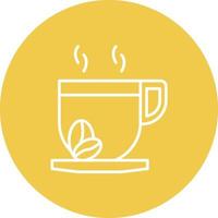 icône de fond de cercle de ligne de pause café vecteur