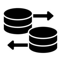 icône de glyphe de base de données vecteur