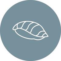 icône de fond de cercle de ligne de sushi vecteur