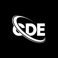 logo cde. cde lettre. création de logo de lettre cde. initiales logo cde liées par un cercle et un logo monogramme majuscule. cde typographie pour la technologie, les affaires et la marque immobilière. vecteur