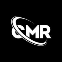 logo cmr. lettre cmr. création de logo de lettre cmr. initiales logo cmr liées par un cercle et un logo monogramme majuscule. typographie cmr pour la technologie, les affaires et la marque immobilière. vecteur