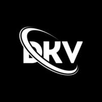 logo dkv. lettre dkv. création de logo de lettre dkv. initiales logo dkv liées avec un cercle et un logo monogramme majuscule. typographie dkv pour la technologie, les affaires et la marque immobilière. vecteur