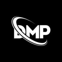 logo dmp. lettre dmp. création de logo de lettre dmp. initiales logo dmp liées par un cercle et un logo monogramme majuscule. typographie dmp pour la technologie, les affaires et la marque immobilière. vecteur