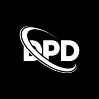 logo dpd. lettre dpd. création de logo de lettre dpd. initiales logo dpd liées avec un cercle et un logo monogramme majuscule. typographie dpd pour la technologie, les affaires et la marque immobilière. vecteur