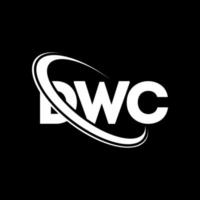 logo dwc. lettre dwc. création de logo de lettre dwc. initiales logo dwc liées par un cercle et un logo monogramme majuscule. typographie dwc pour la technologie, les affaires et la marque immobilière. vecteur